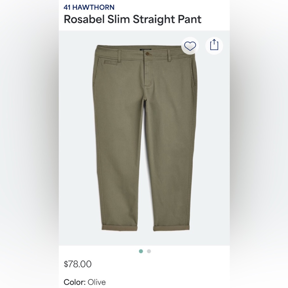 41 Hawthorn Olive Jean size 18